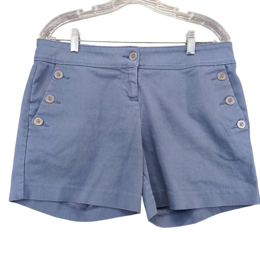 Isaac Mizrahi Blue Women's Button-Accent Shorts
